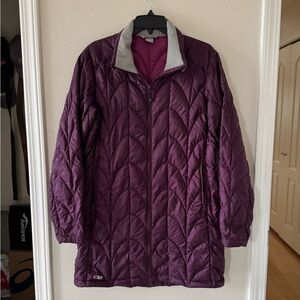 Outdoor Research Women's Medium OR Purple Goose Down Filled Park Coat